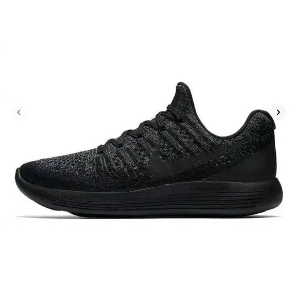 Nike LunarEpic Low Flyknit 2 Triple Black Running Shoes 863779-001 Mens 13